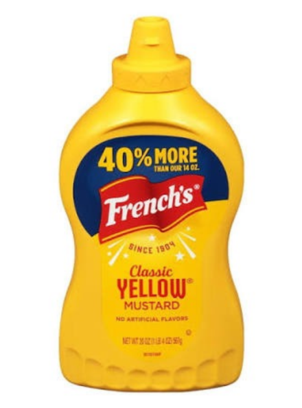 FRENCH'S YELLOW MUSTARD SQUEEZE 20Z